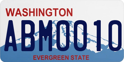 WA license plate ABM0010