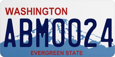 WA license plate ABM0024
