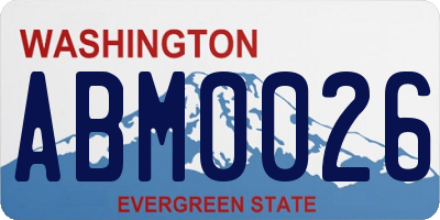 WA license plate ABM0026