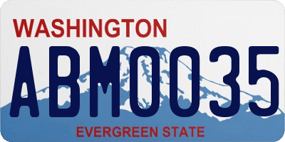 WA license plate ABM0035