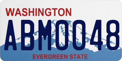 WA license plate ABM0048