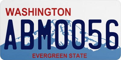 WA license plate ABM0056