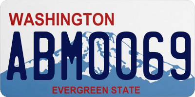 WA license plate ABM0069