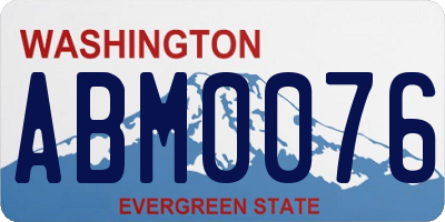 WA license plate ABM0076