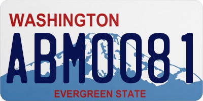 WA license plate ABM0081
