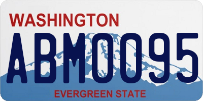 WA license plate ABM0095