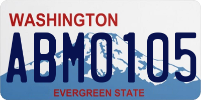 WA license plate ABM0105