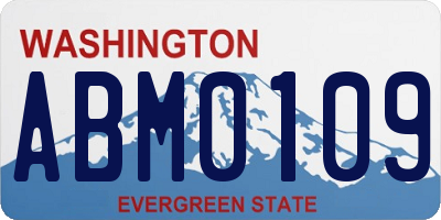 WA license plate ABM0109