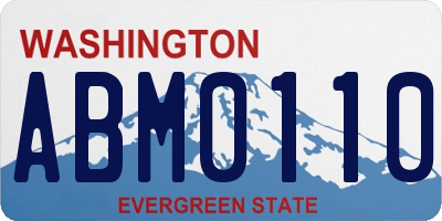 WA license plate ABM0110