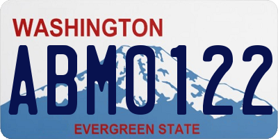 WA license plate ABM0122