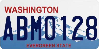 WA license plate ABM0128