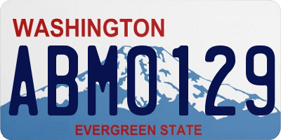WA license plate ABM0129