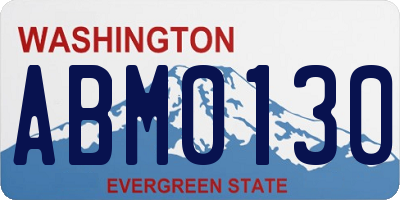 WA license plate ABM0130