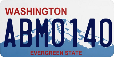 WA license plate ABM0140