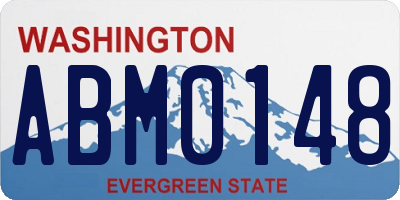 WA license plate ABM0148