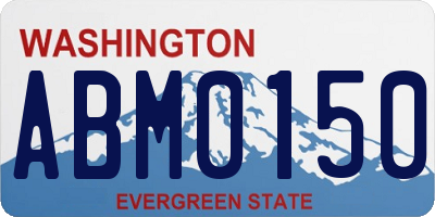 WA license plate ABM0150