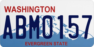 WA license plate ABM0157