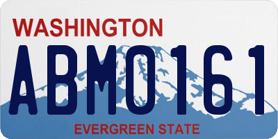 WA license plate ABM0161