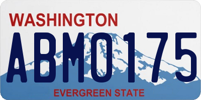 WA license plate ABM0175
