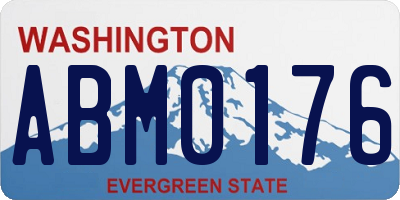WA license plate ABM0176