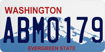 WA license plate ABM0179