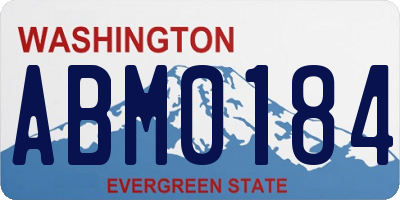 WA license plate ABM0184