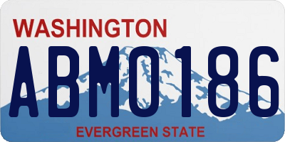 WA license plate ABM0186