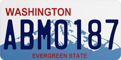 WA license plate ABM0187