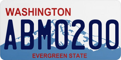 WA license plate ABM0200