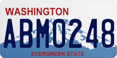 WA license plate ABM0248