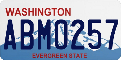WA license plate ABM0257