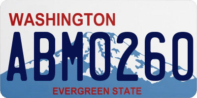 WA license plate ABM0260