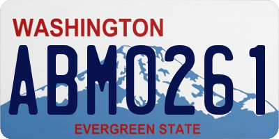 WA license plate ABM0261