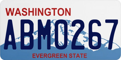 WA license plate ABM0267