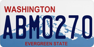 WA license plate ABM0270