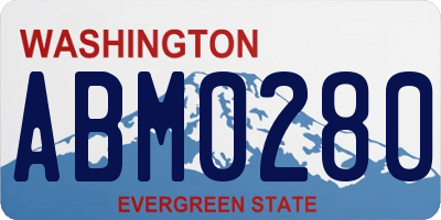 WA license plate ABM0280