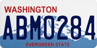 WA license plate ABM0284