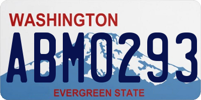 WA license plate ABM0293
