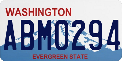 WA license plate ABM0294