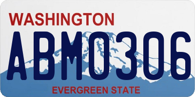 WA license plate ABM0306
