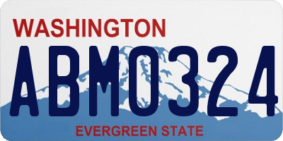 WA license plate ABM0324