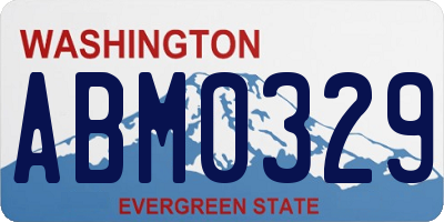 WA license plate ABM0329
