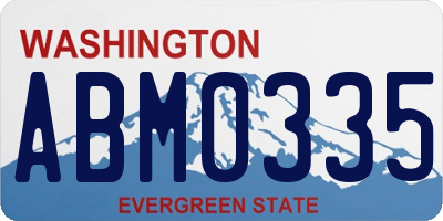 WA license plate ABM0335