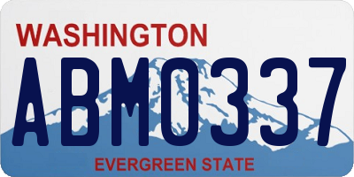 WA license plate ABM0337