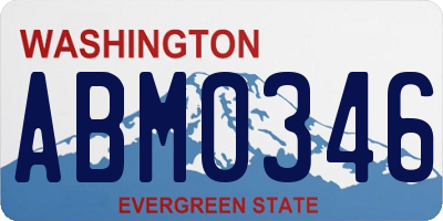 WA license plate ABM0346