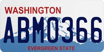 WA license plate ABM0366