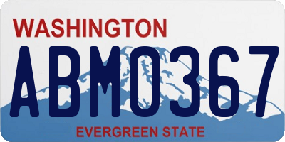 WA license plate ABM0367