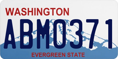 WA license plate ABM0371
