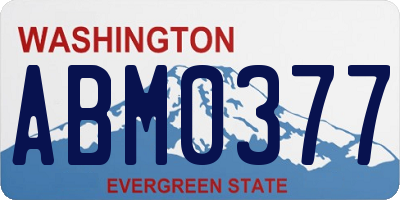 WA license plate ABM0377