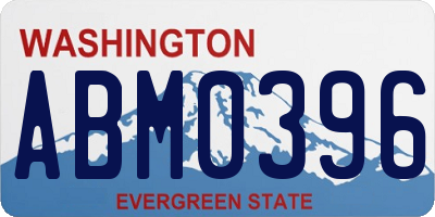 WA license plate ABM0396
